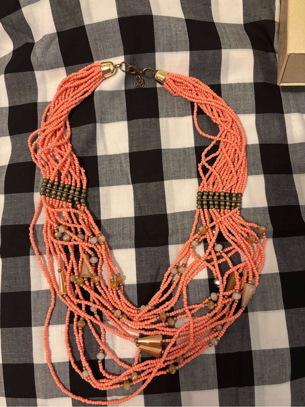 Coral Multi-Strand Beaded Necklace - Women Jewelry